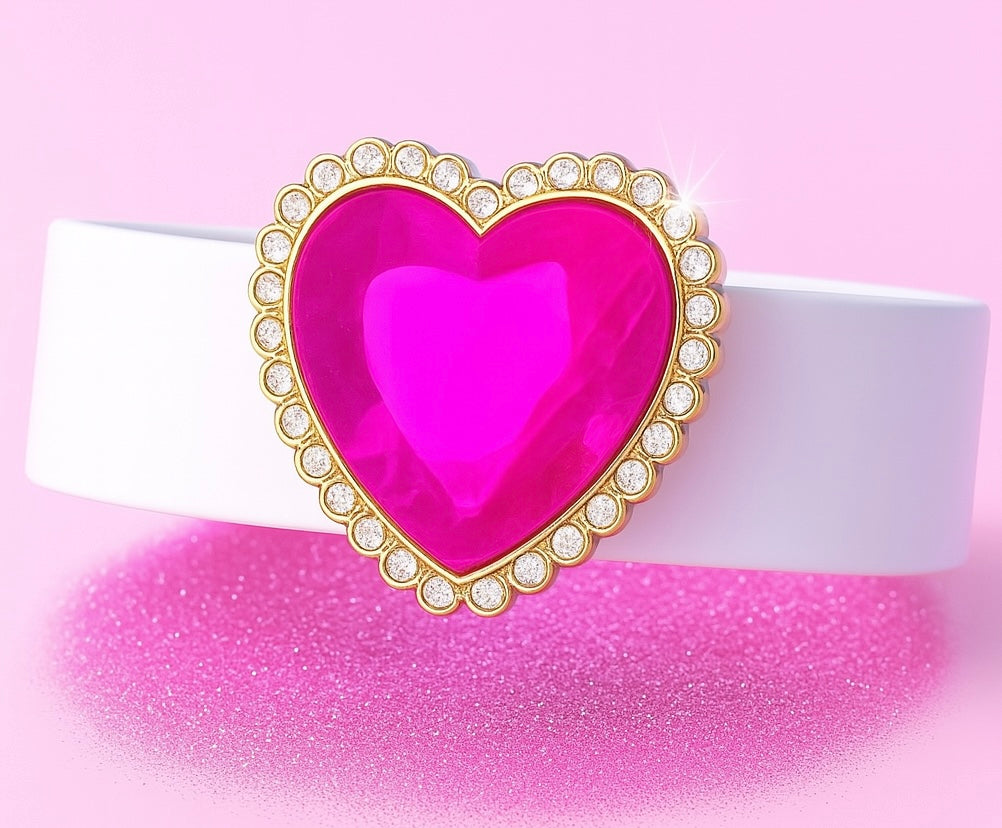 💎DiaMoND HeaRT CHaRM💎 NeoN PiNk💗